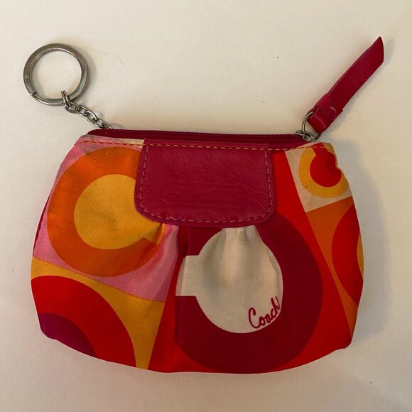 Coach Handbags - COACH OP ART RESORT MULTI COLOR MADISON SCARF PRINT SATEEN WRISTLET